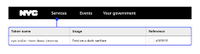 Example of token usage. The black global nav with white text on top has the following table annotated: Token name: sys-color-text-base-inverse, Usage: Text-on-a-dark-surface, Reference: #FFFFFF