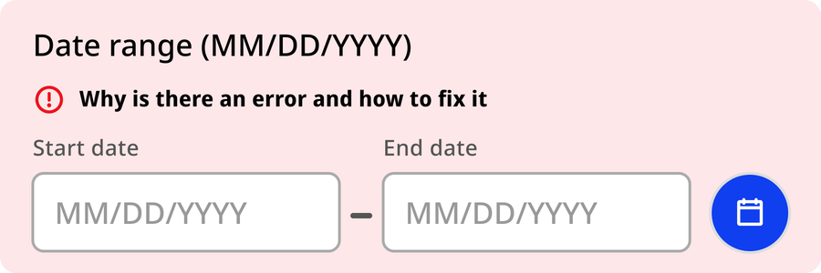 Date input - NYC Digital Design System