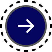 A dashed line around the hover button – dark blue circle with white icon