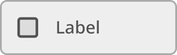 Light gray rectangle with a gray outline, with a dark grey unchecked checkbox and dark grey text label inside
