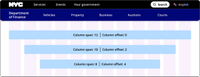 Column span of 12 has no offset to span all columns, span of 10 with an offset of 2 or a span of 8 with offset of 4 are is centered