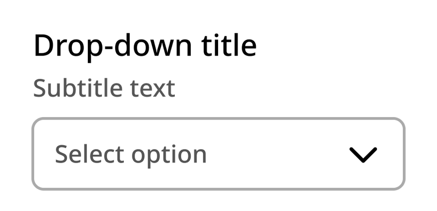 Drop-down select - NYC Digital Design System