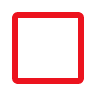 Red outline of a white square