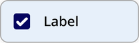 Light blue rectangle with a gray outline, with a dark blue checked checkbox and black text label inside