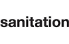 The DSNY logotype, the word "sanitation" in lowercase