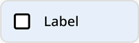 Light blue rectangle with a gray outline, with a black unchecked checkbox and black text label inside