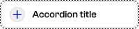 A dashed line around the accordion component indicates a focused state.