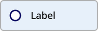 In the hover state, the unselected radio button background turns light blue.