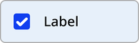 Light blue rectangle with a gray outline, with checked checkbox and black text label inside