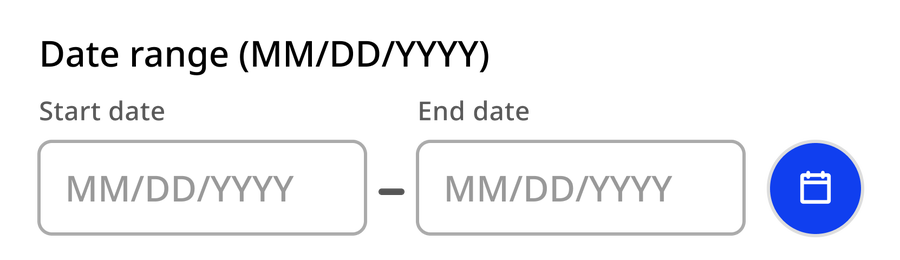 Date input - NYC Digital Design System